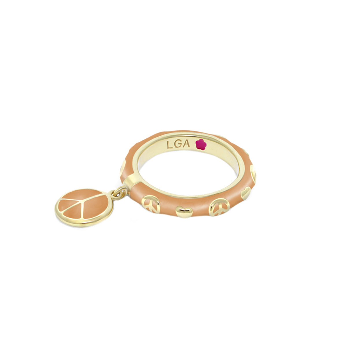 Charming 2 Stackable Ring — Peace Charm