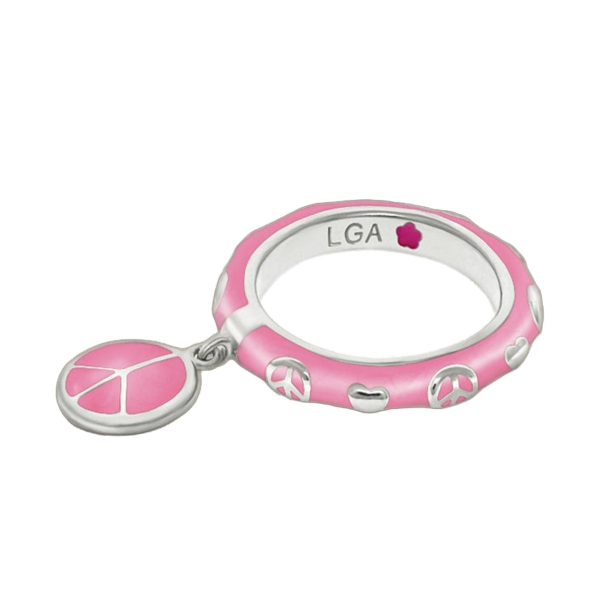 Charming 2 Stackable Ring — Peace Charm