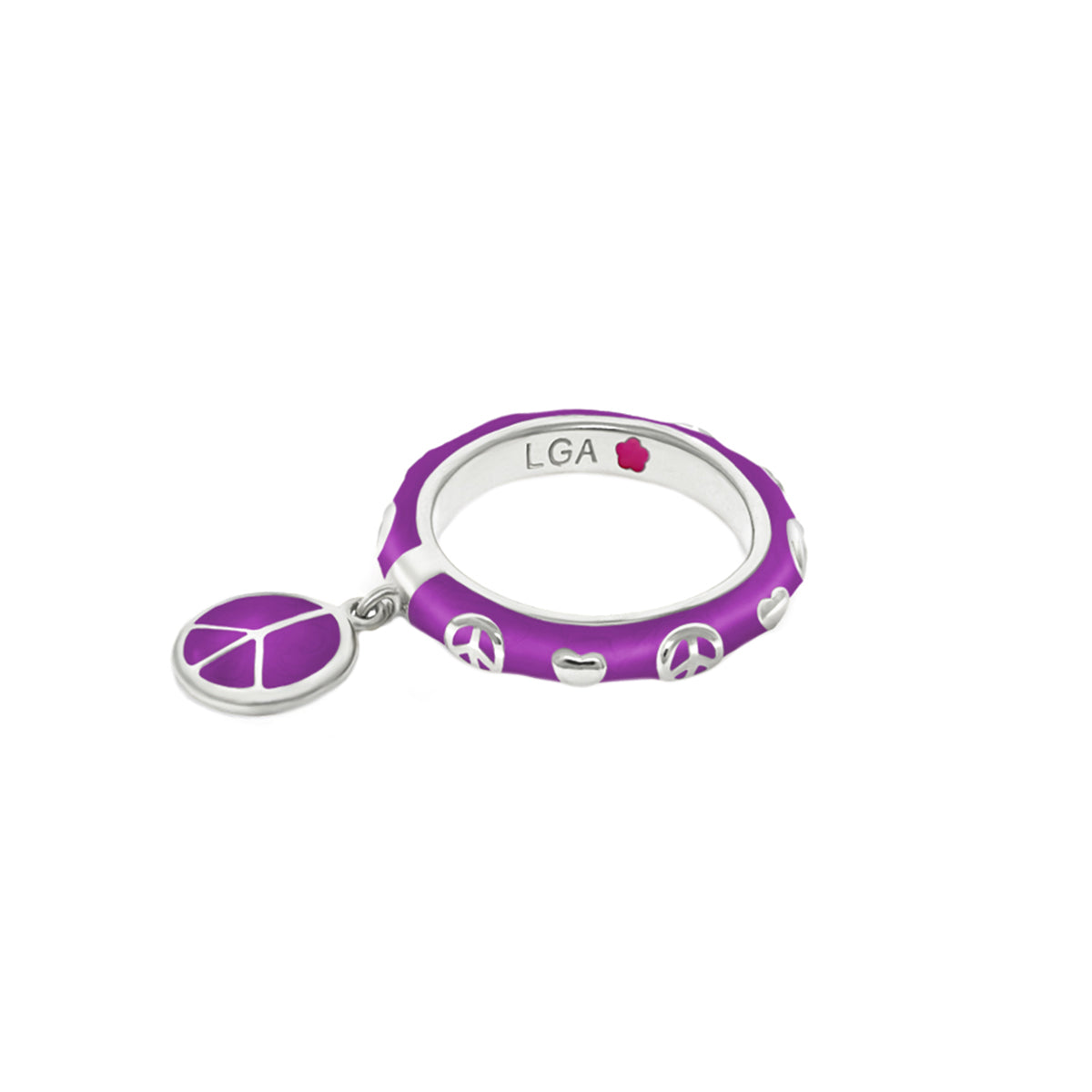 Charming 2 Stackable Ring — Peace Charm