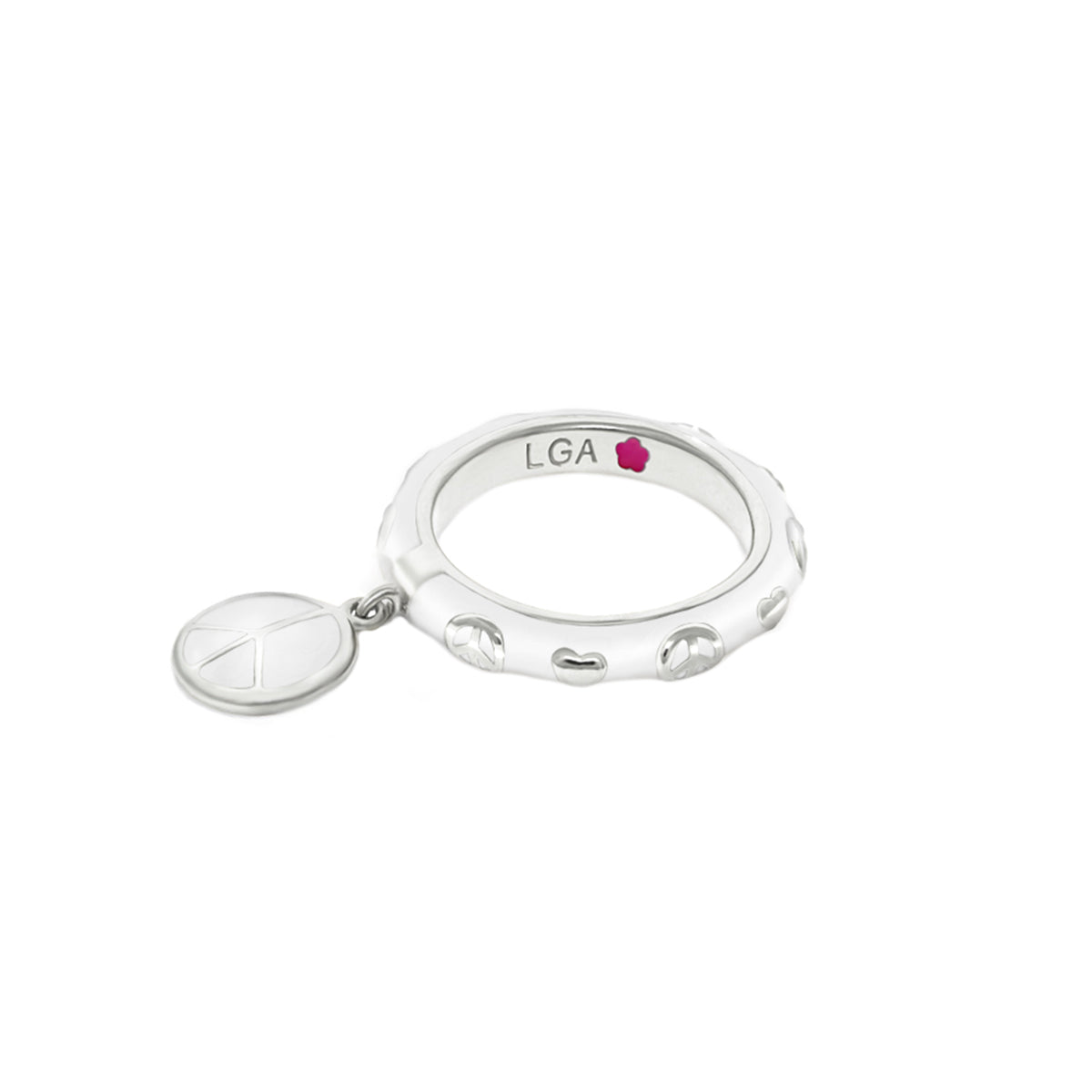 Charming 2 Stackable Ring — Peace Charm
