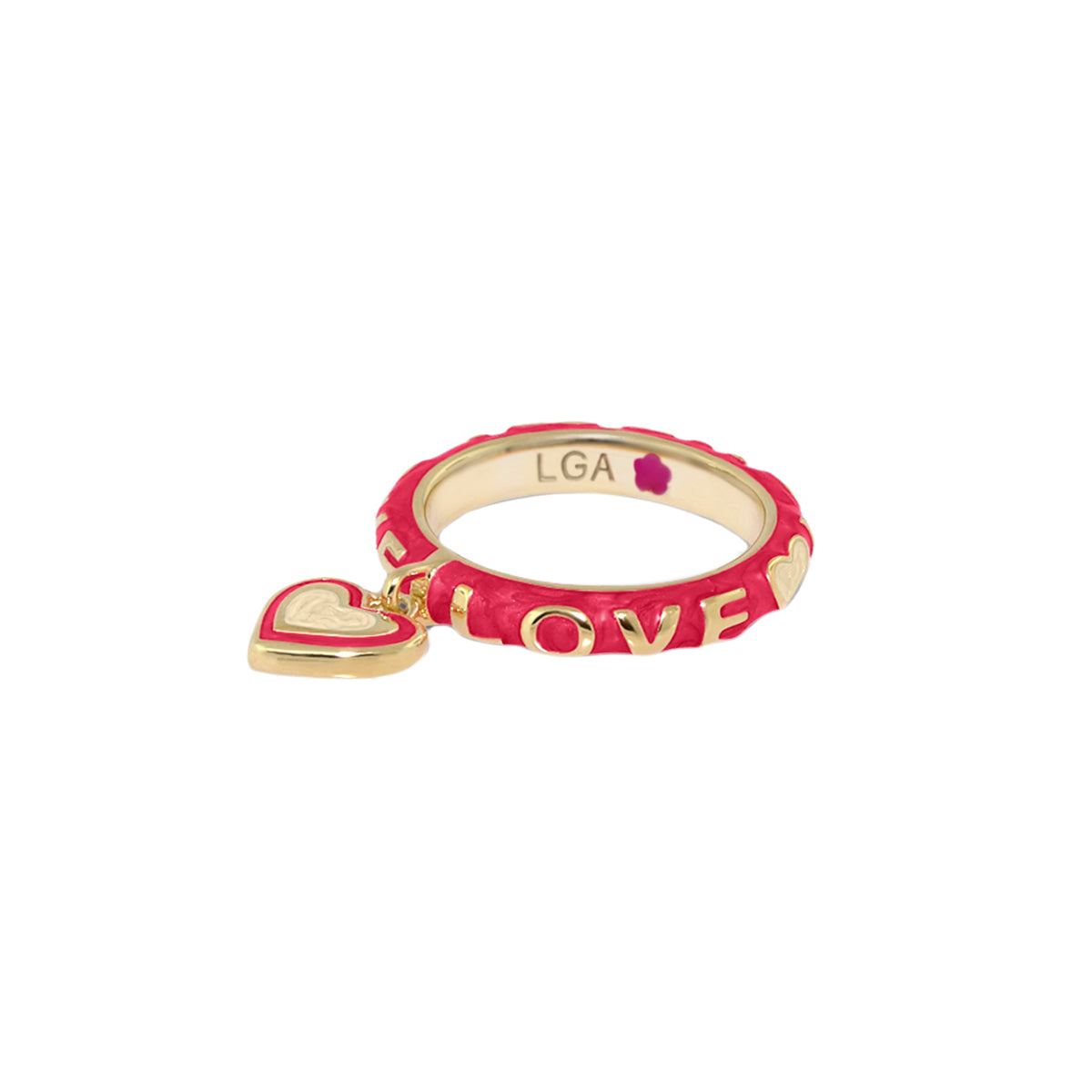 Charming 2 Stackable Ring — Love Heart Charm