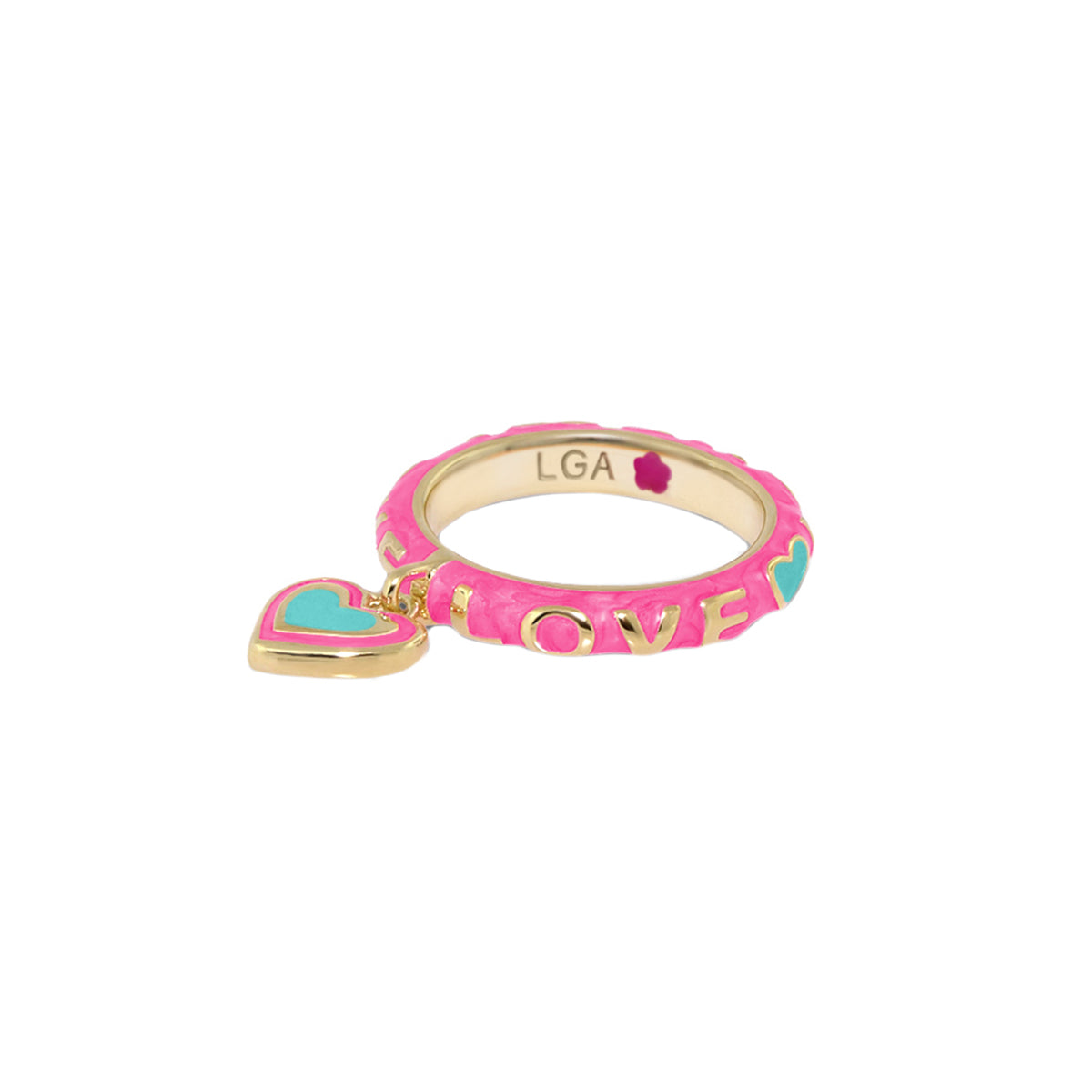 Charming 2 Stackable Ring — Love Heart Charm