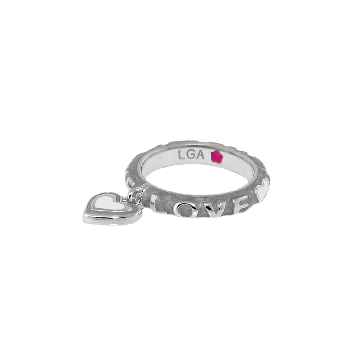 Charming 2 Stackable Ring — Love Heart Charm