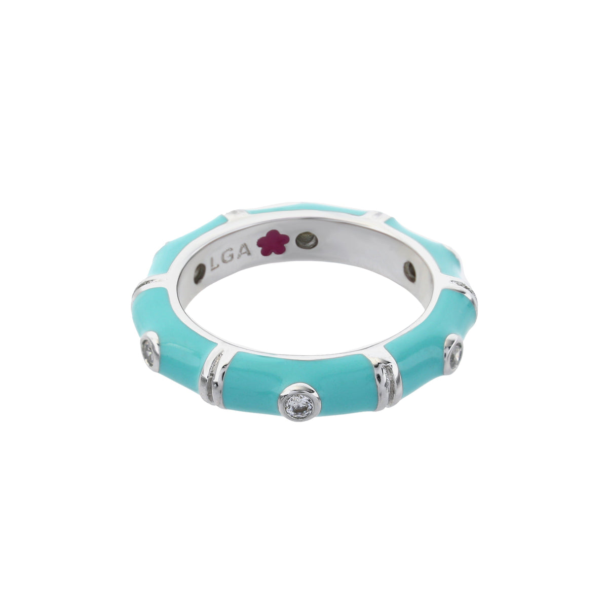 Tiny Dots Stackable Ring — Crystal Dot Band