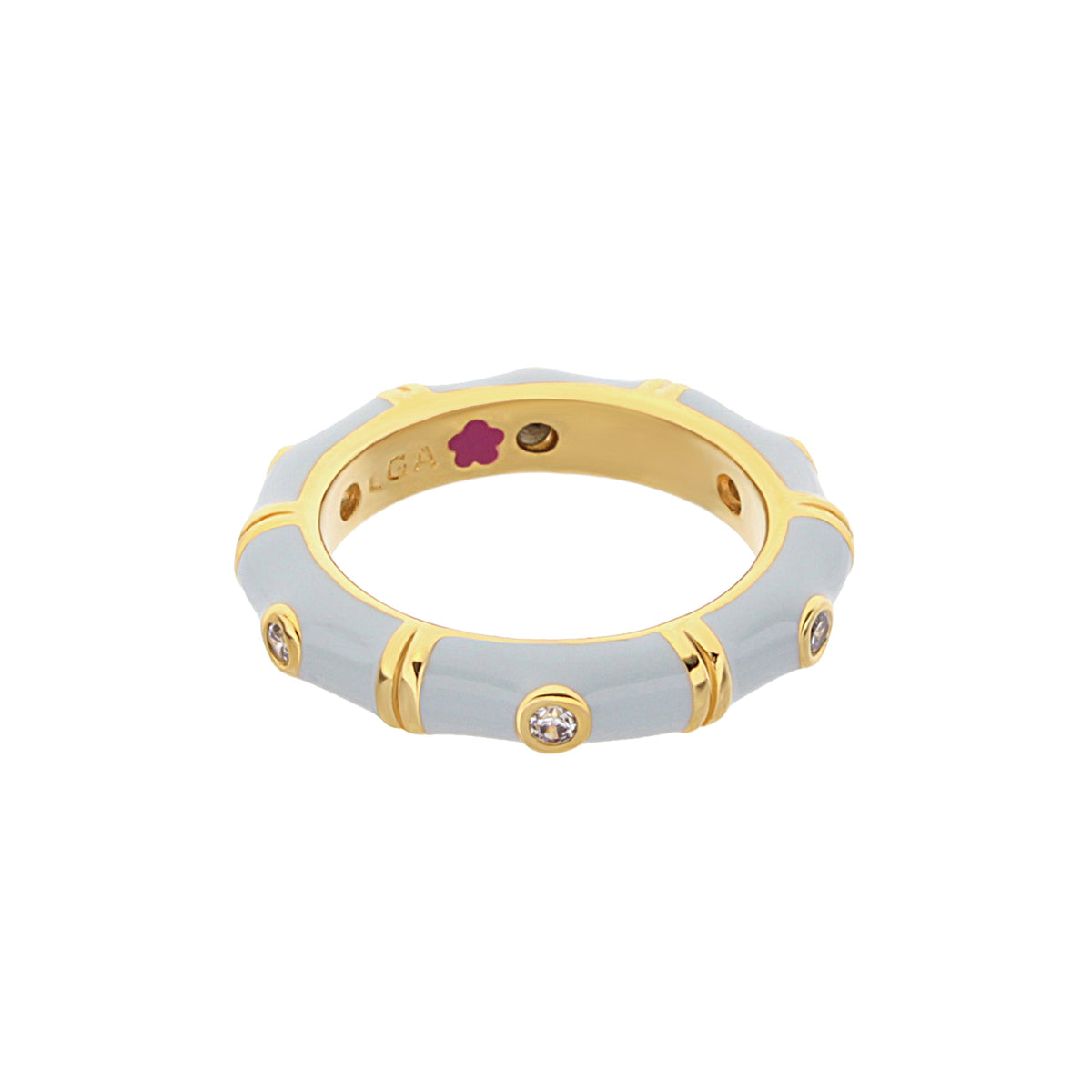 Tiny Dots Stackable Ring — Crystal Dot Band