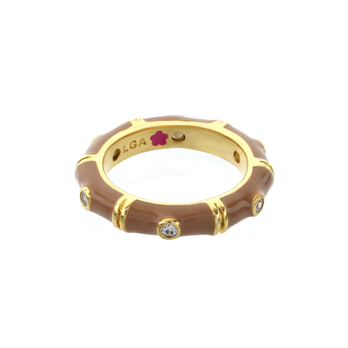 Tiny Dots Stackable Ring — Crystal Dot Band