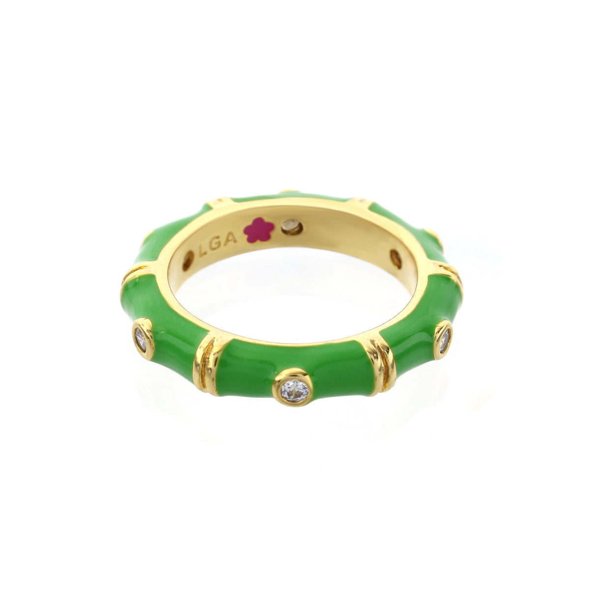 Tiny Dots Stackable Ring — Crystal Dot Band