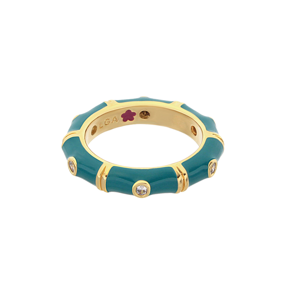 Tiny Dots Stackable Ring — Crystal Dot Band