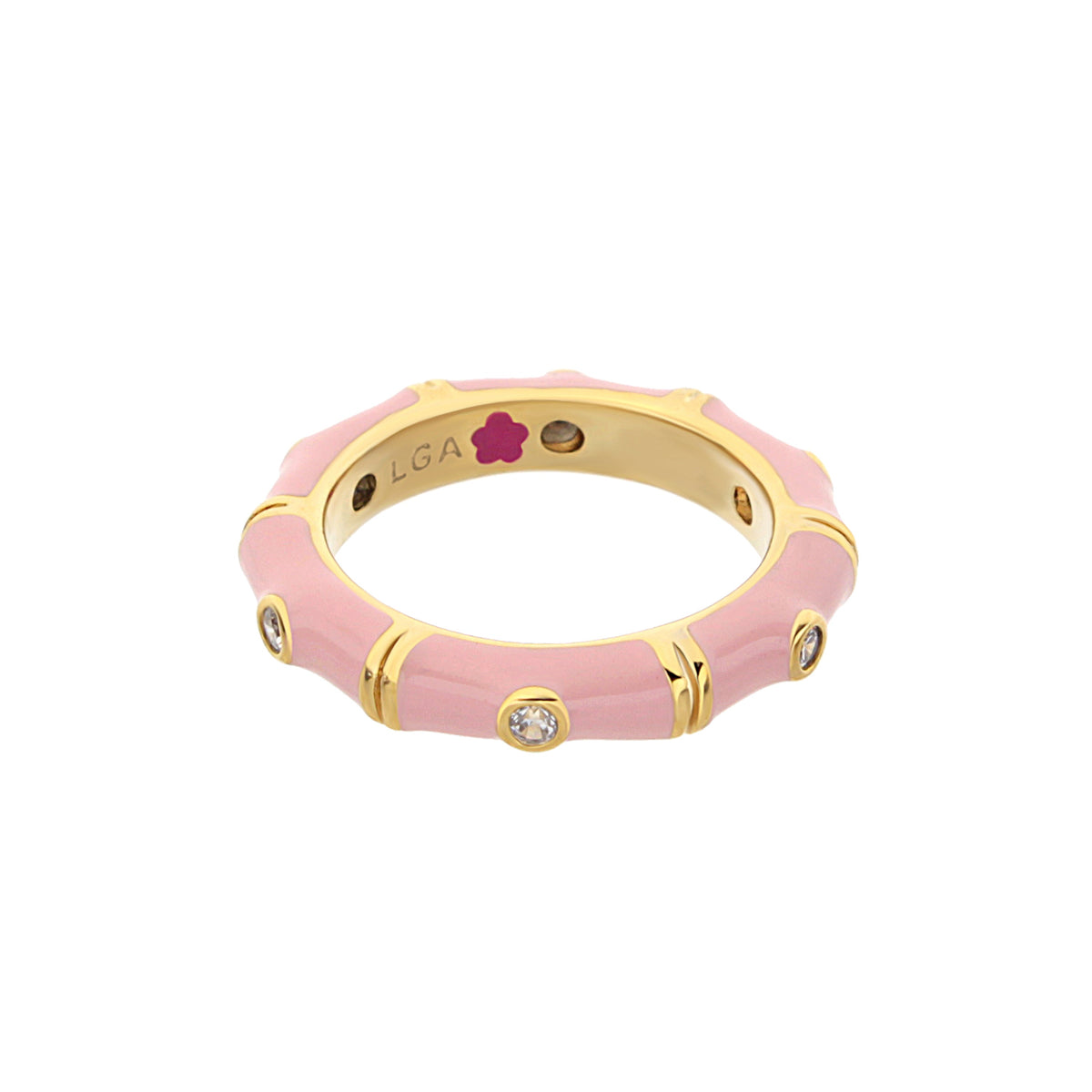 Tiny Dots Stackable Ring — Crystal Dot Band