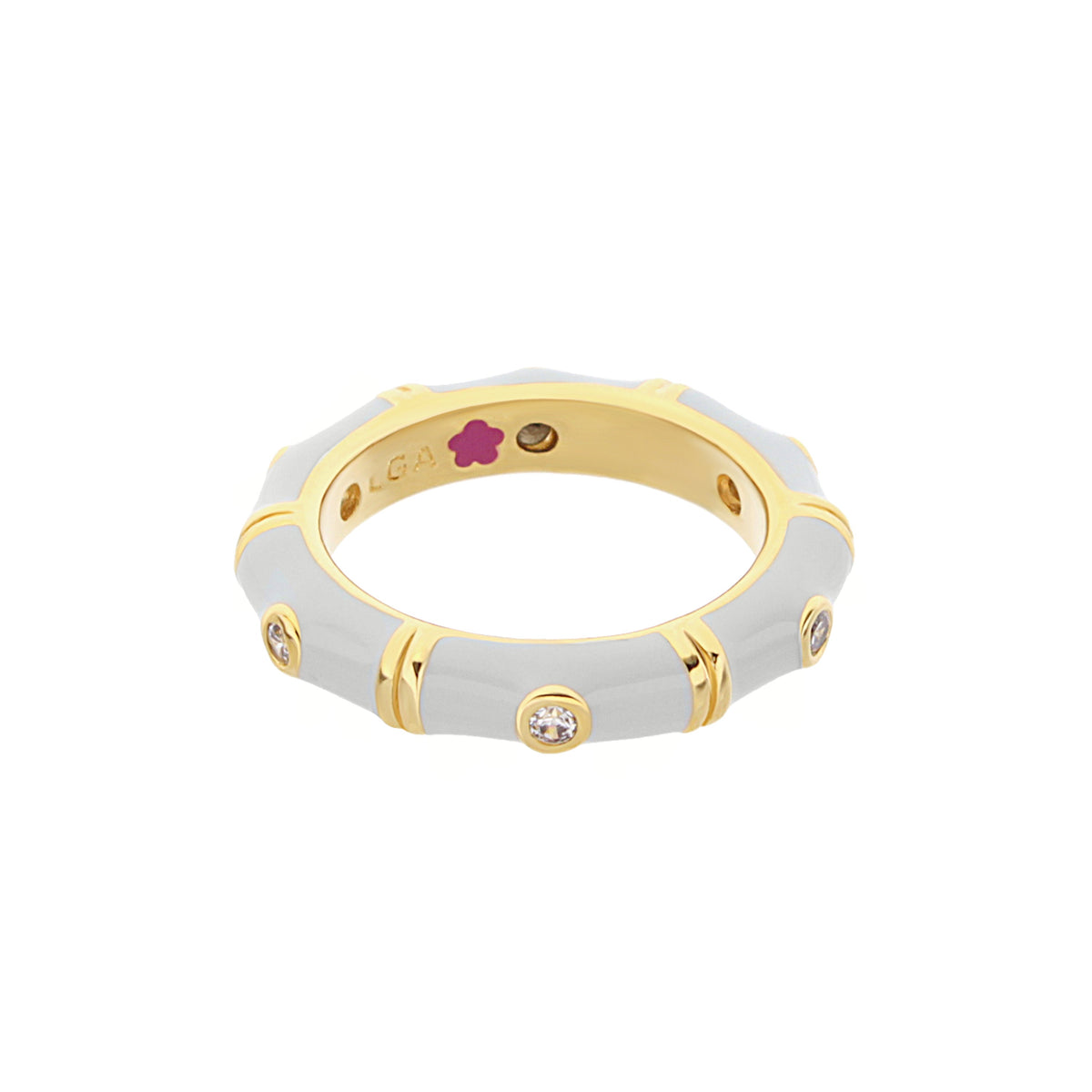 Tiny Dots Stackable Ring — Crystal Dot Band