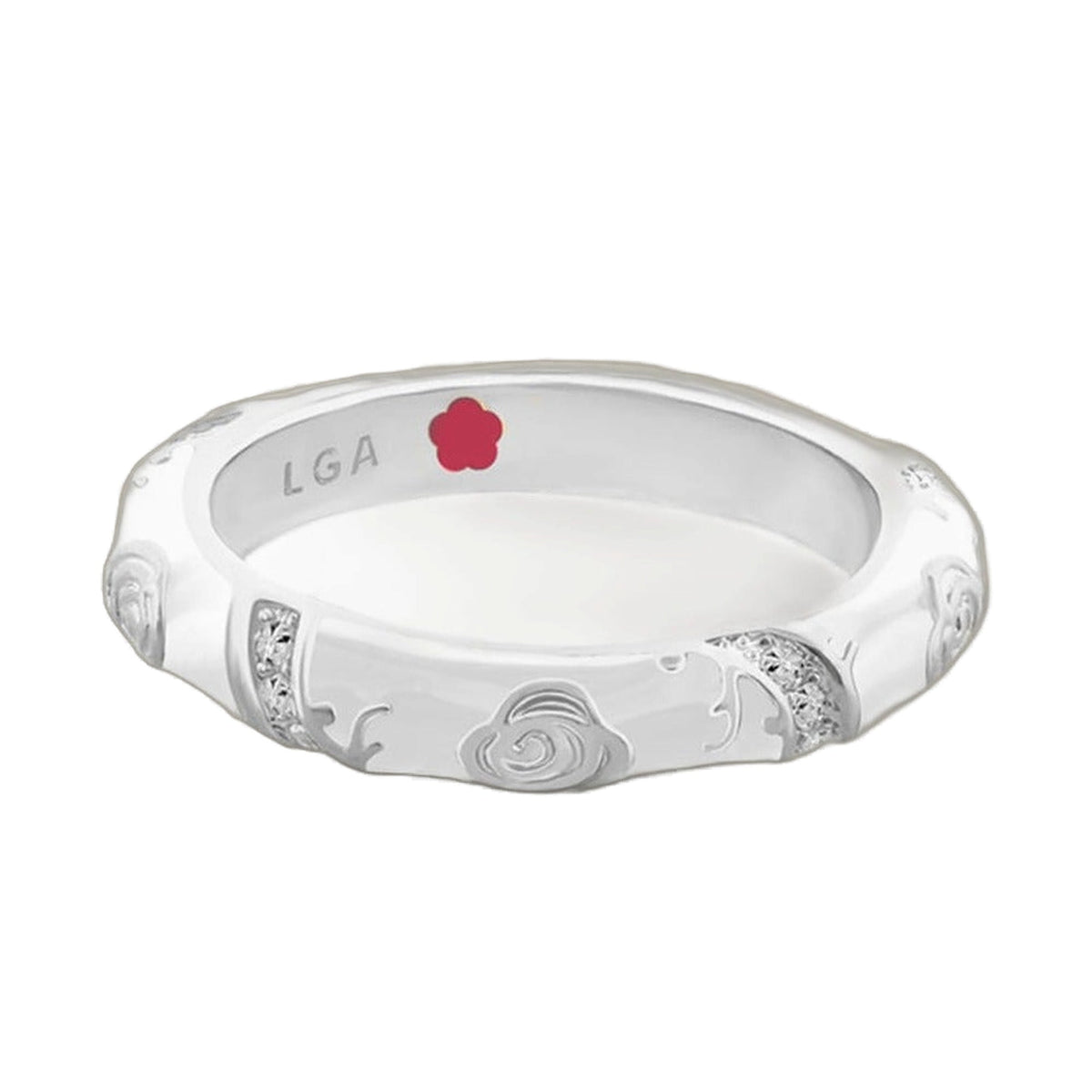Stackable Fiesta Ring Hand-Poured White Enamel