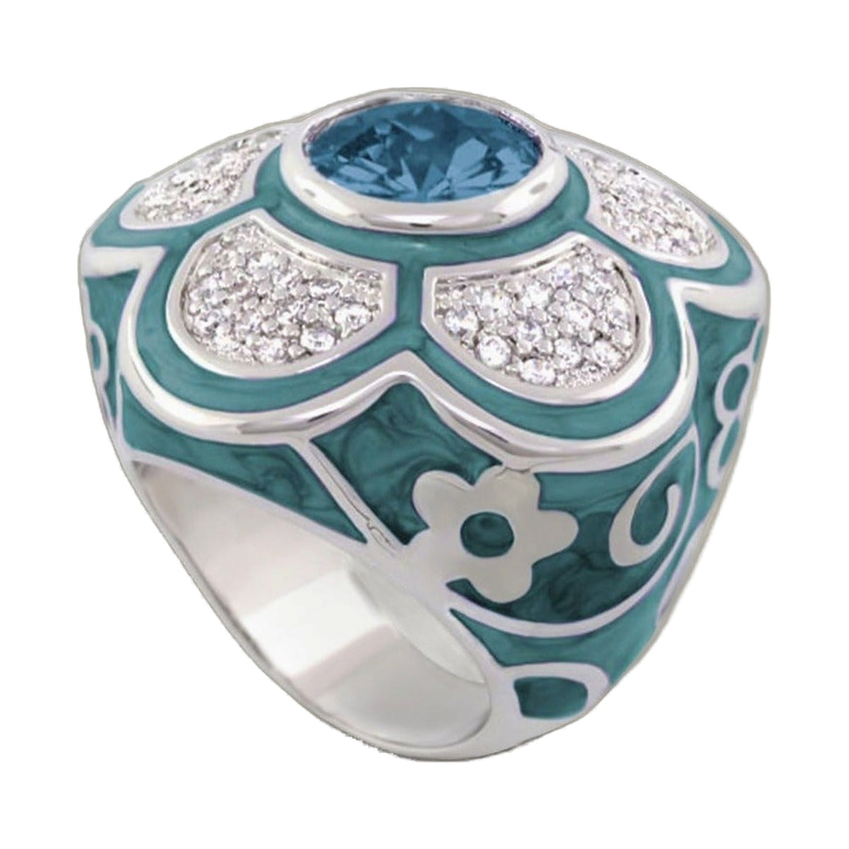 Daisy Swirl Cocktail Ring