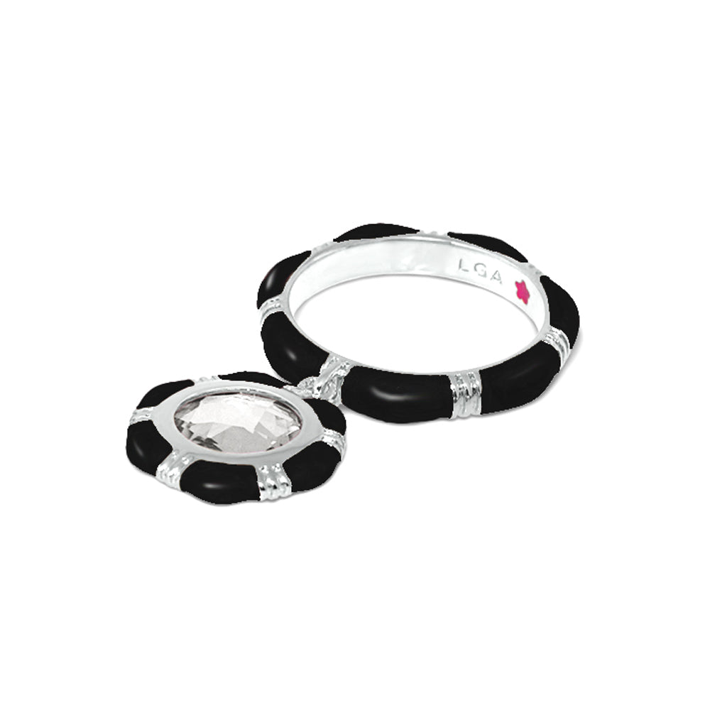 Prince Charming Ring — Round Charm Ridged Band