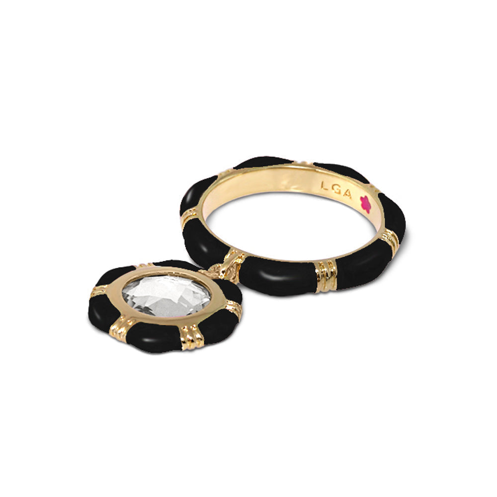 Prince Charming Ring — Round Charm Ridged Band