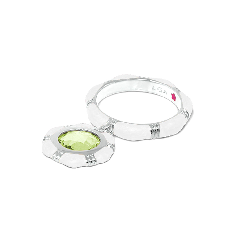 Prince Charming Ring — Round Charm Ridged Band
