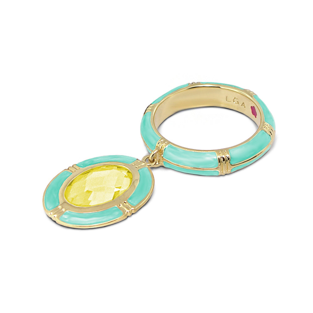 Prince Charming Ring — Oval Charm Ridged Band