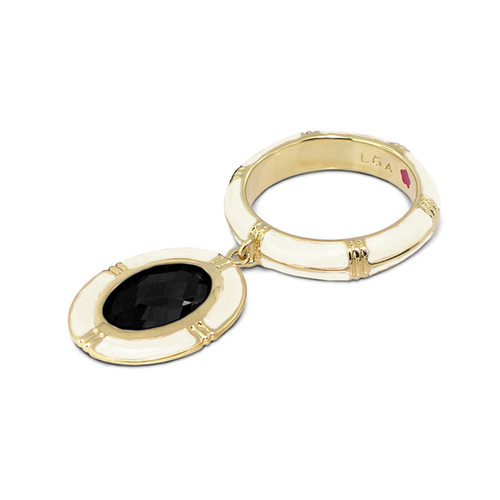 Prince Charming Ring — Oval Charm Ridged Band