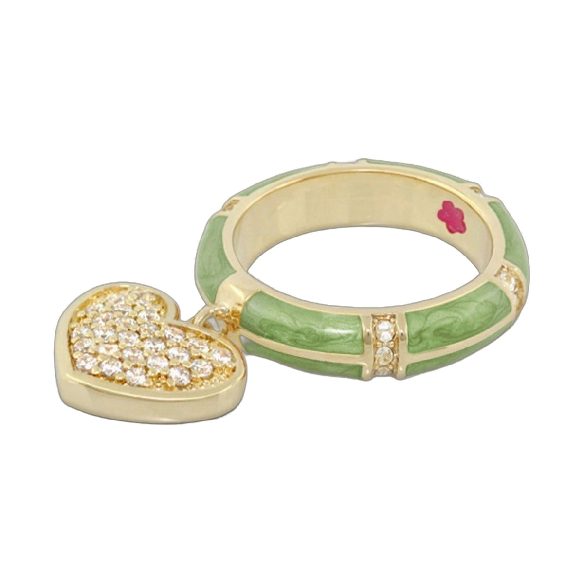 Charming 2 Ring — Pavé Heart Charm