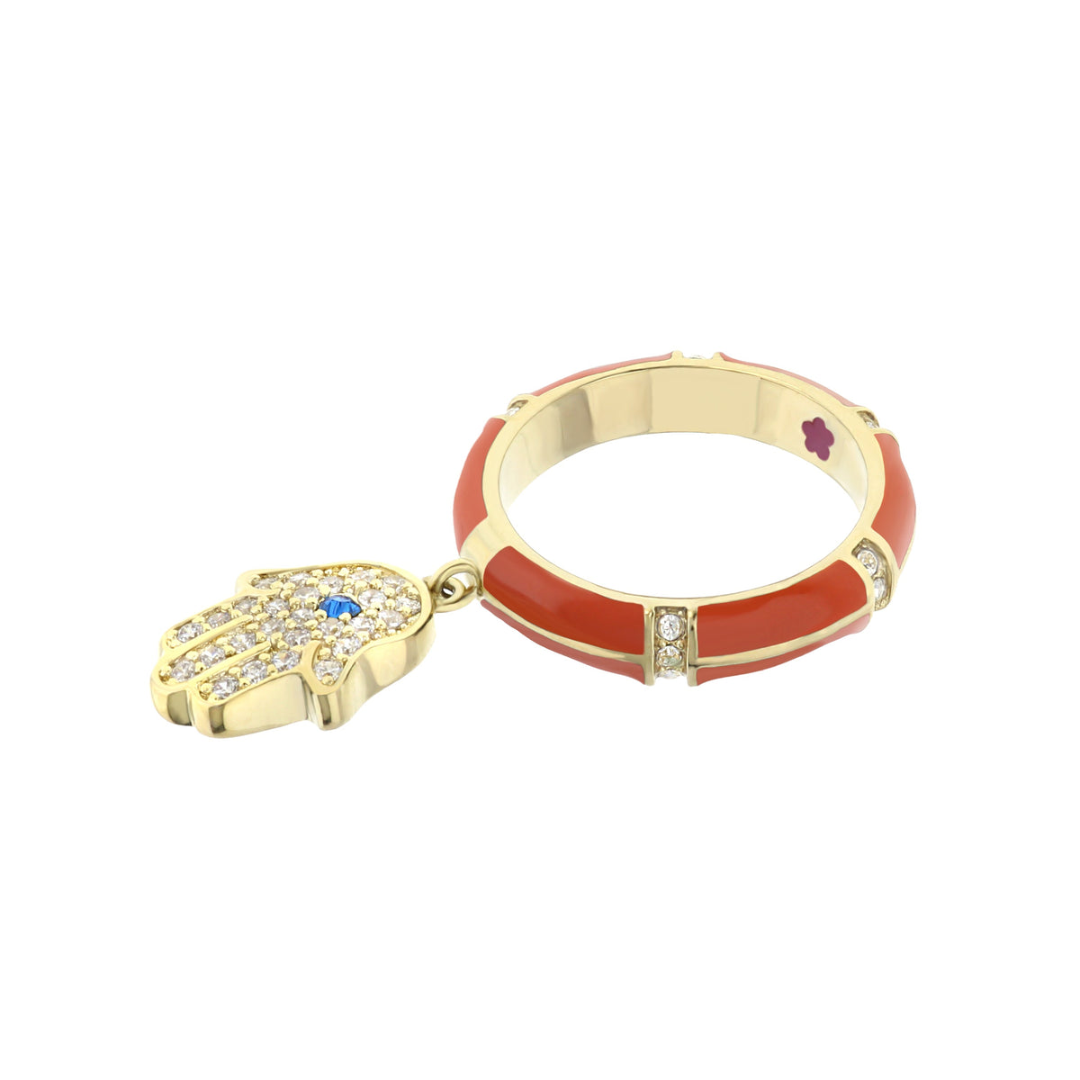 Lucky Hamsa Stackable Ring