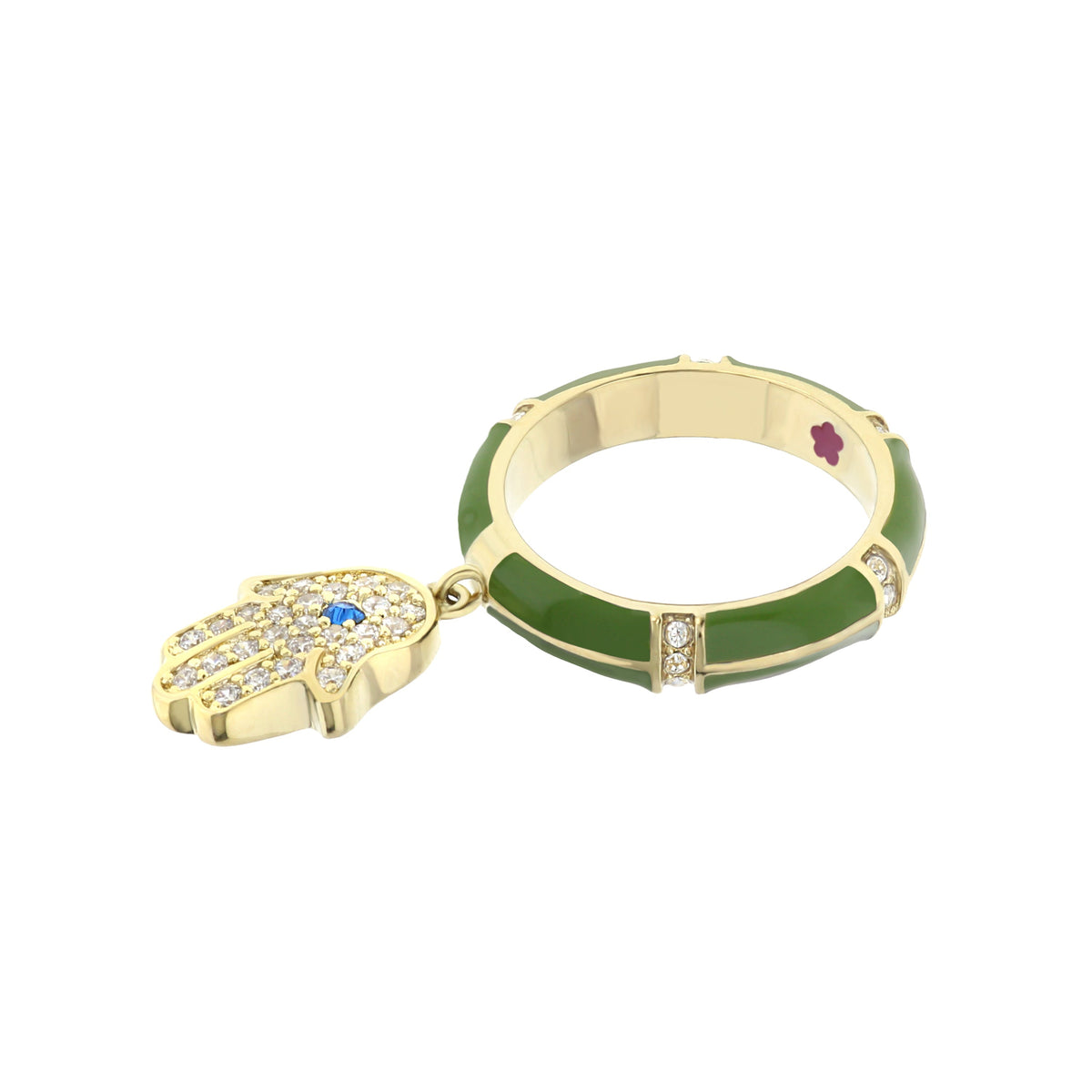 Lucky Hamsa Stackable Ring