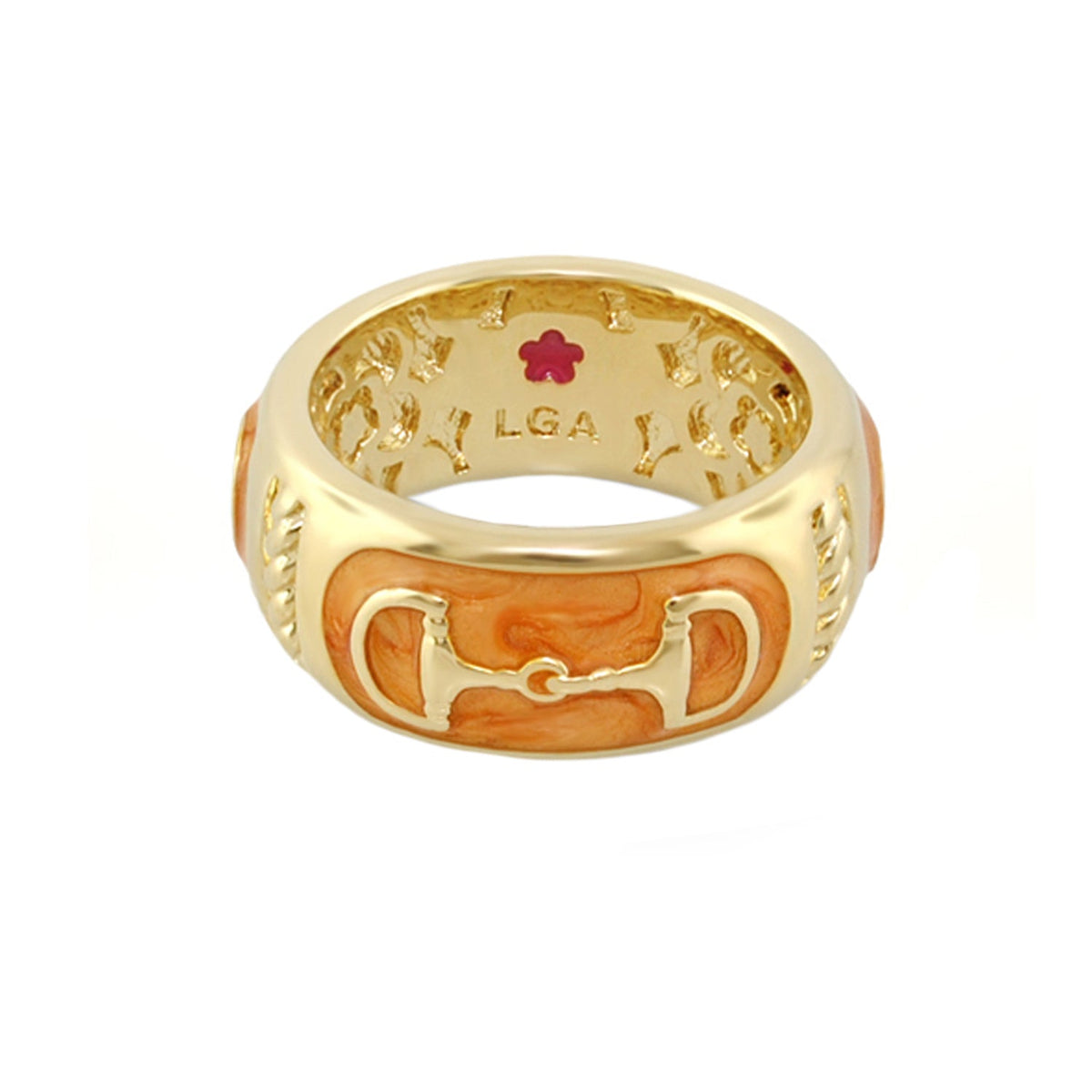 Equestrian Stirrup Ring — Black Horsebit