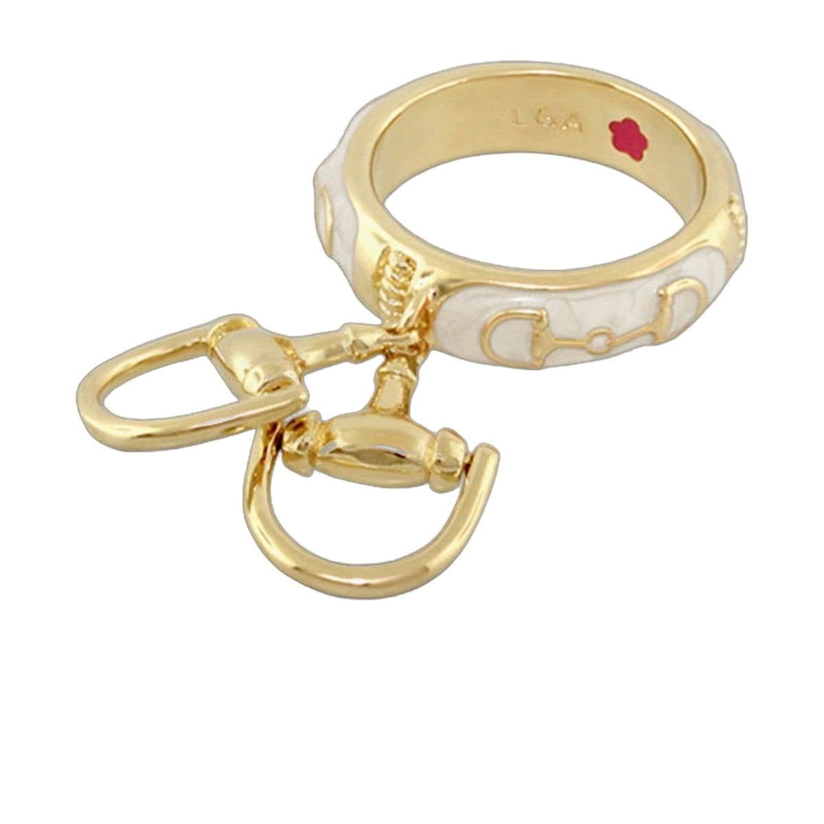 Equestrian Stirrup Ring — Horsebit Charm