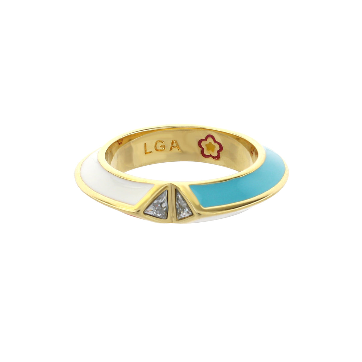 Petit Gateau Stackable Ring — Knife-Edge Pavé