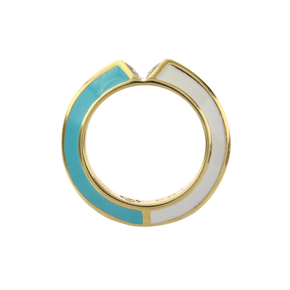 Petit Gateau Stackable Ring — Knife-Edge Pavé