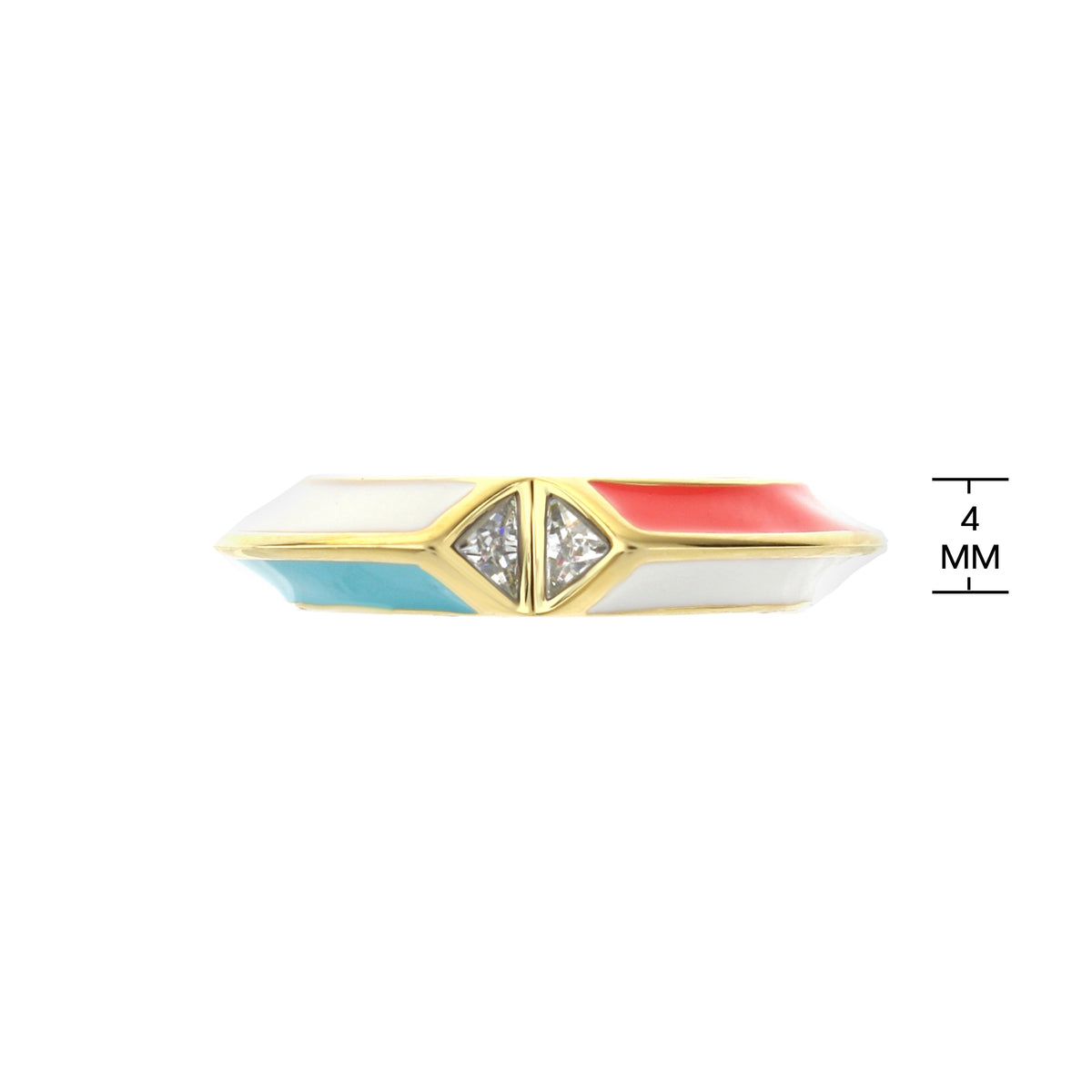 Petit Gateau Stackable Ring — Knife-Edge Pavé