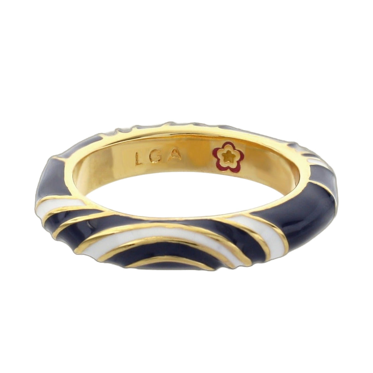 Petit Gateau Stackable Ring — Swirl Stripe