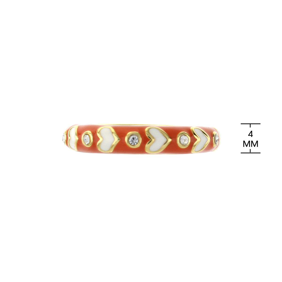 Petit Gateau Stackable Ring — Orange Hearts