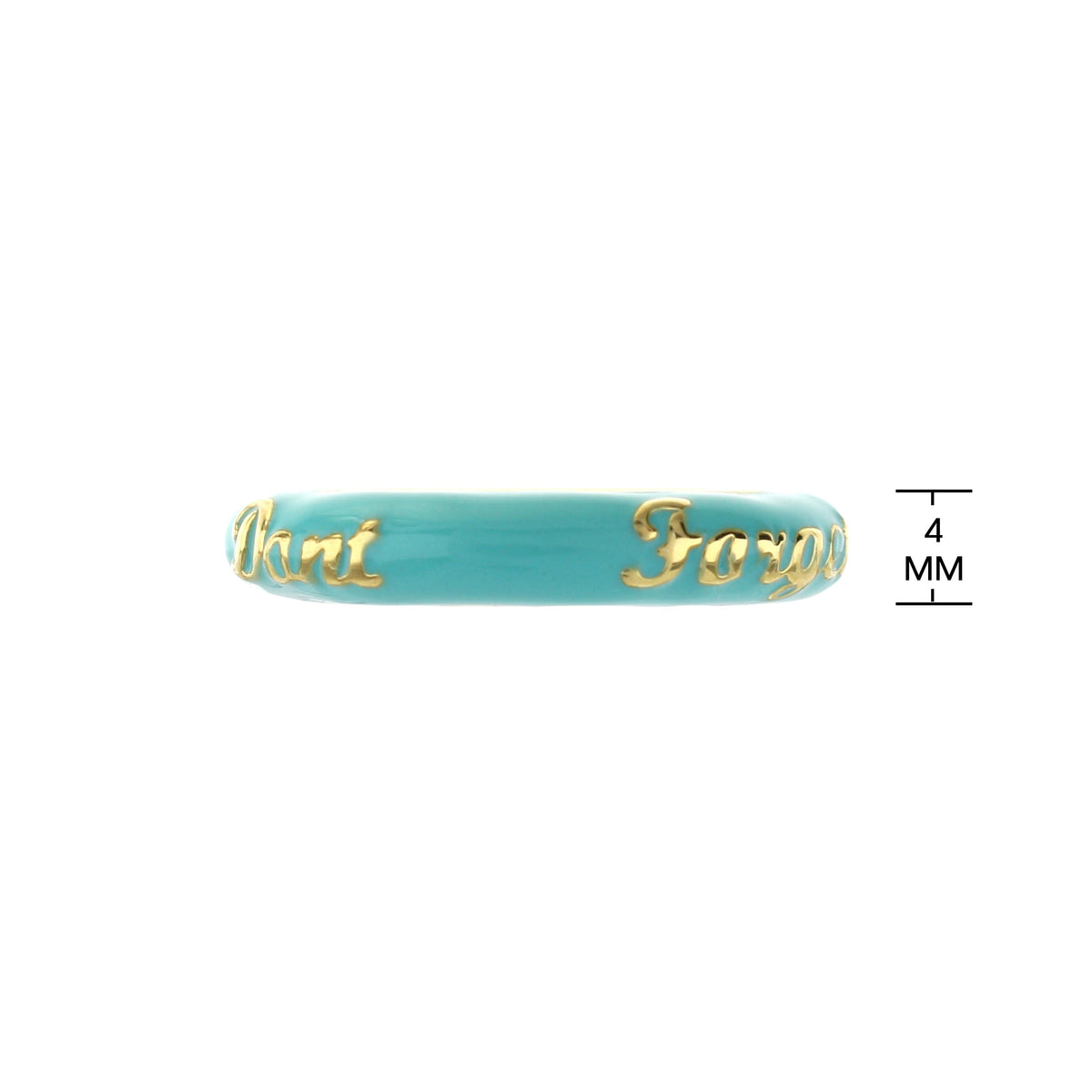 Petit Gateau Stackable Ring — Turquoise Script