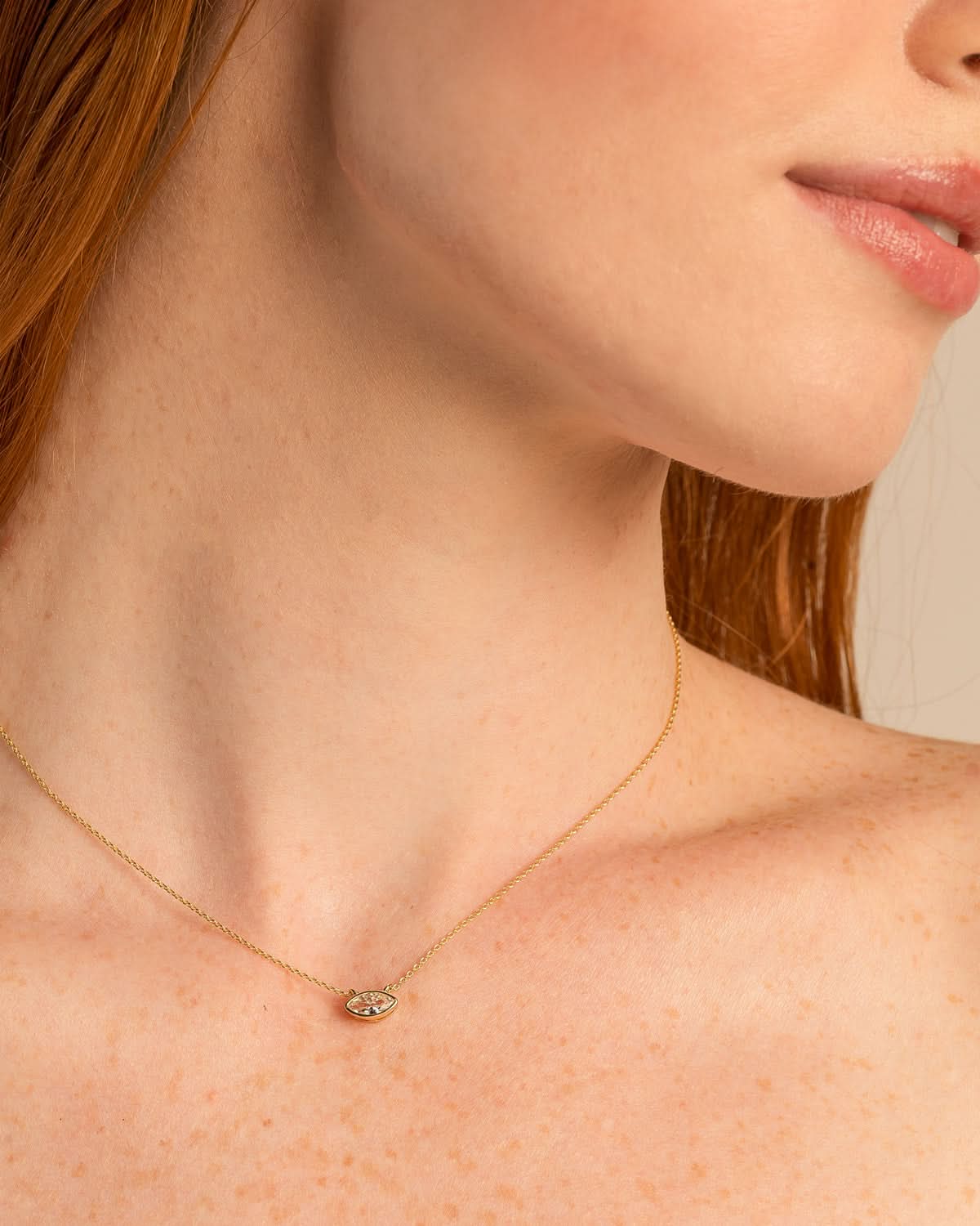 Radiance Marquise Solitaire Necklace by Bryan Anthonys at Shirley Shoppe