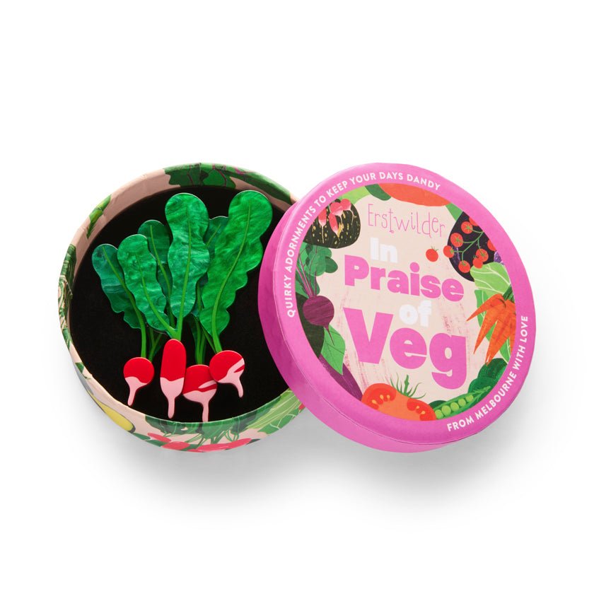 Radish Remedy Brooch by Erstwilder by Quirks! at Shirley Shoppe