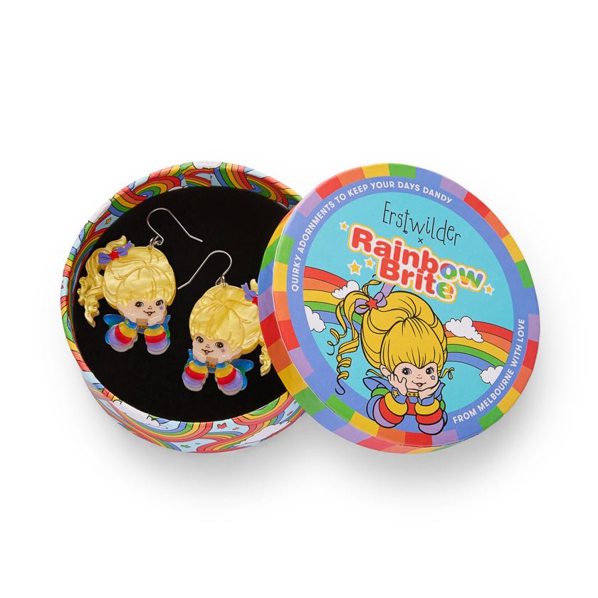 Rainbow Brite Drop Earrings by Erstwilder x Rainbow Brite by Quirks! at Shirley Shoppe