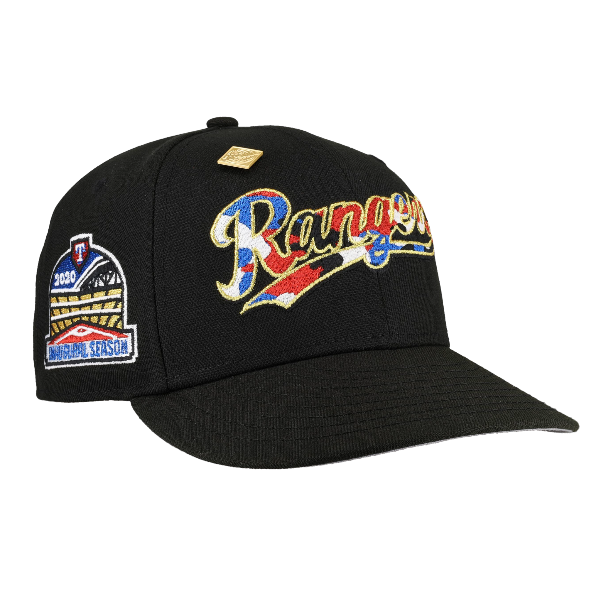 Texas Rangers Black 2020 Inaugural Season Patch 59Fifty Fitted Hat