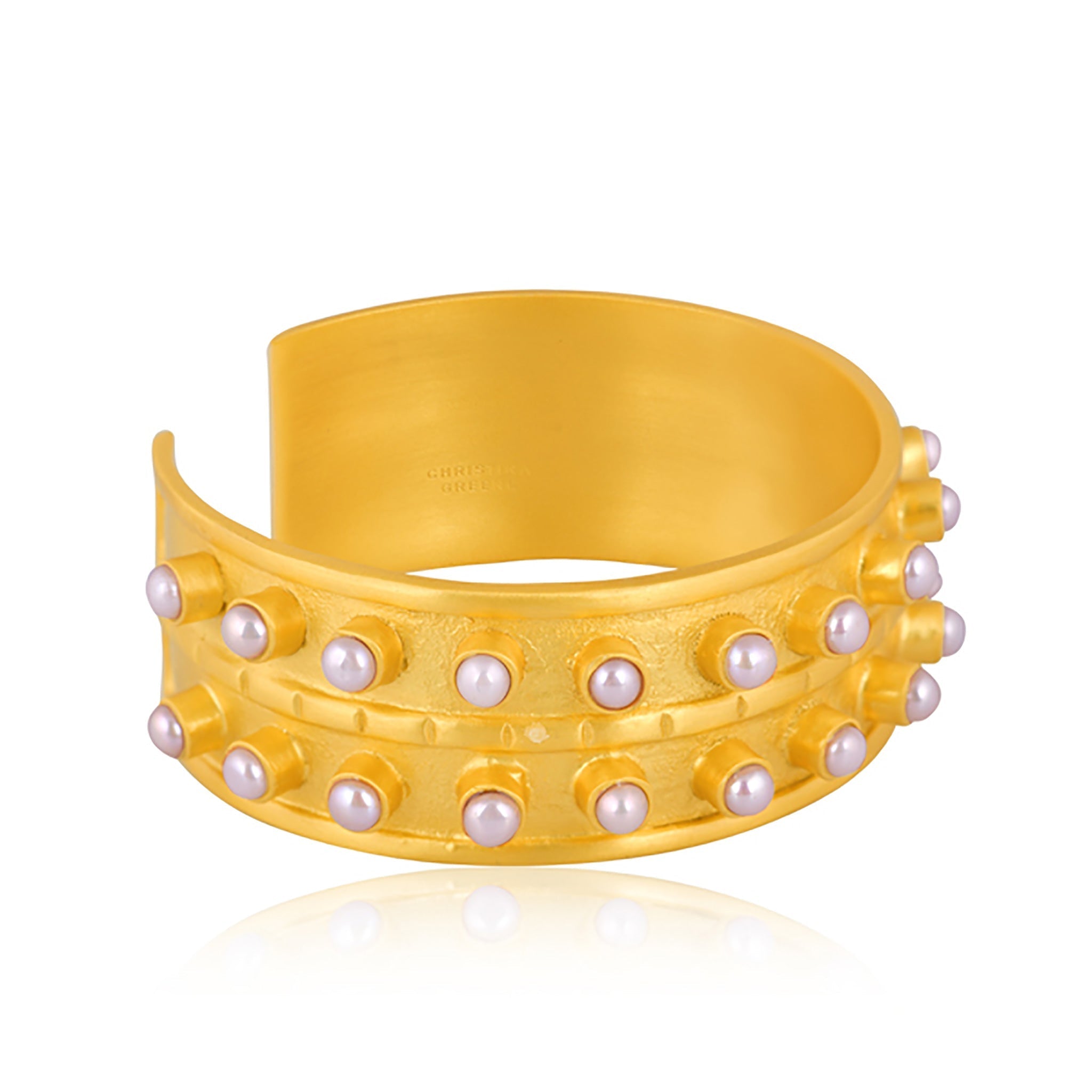 Ray of Light Cuff - Pearl by Christina Greene at Shirley Shoppe