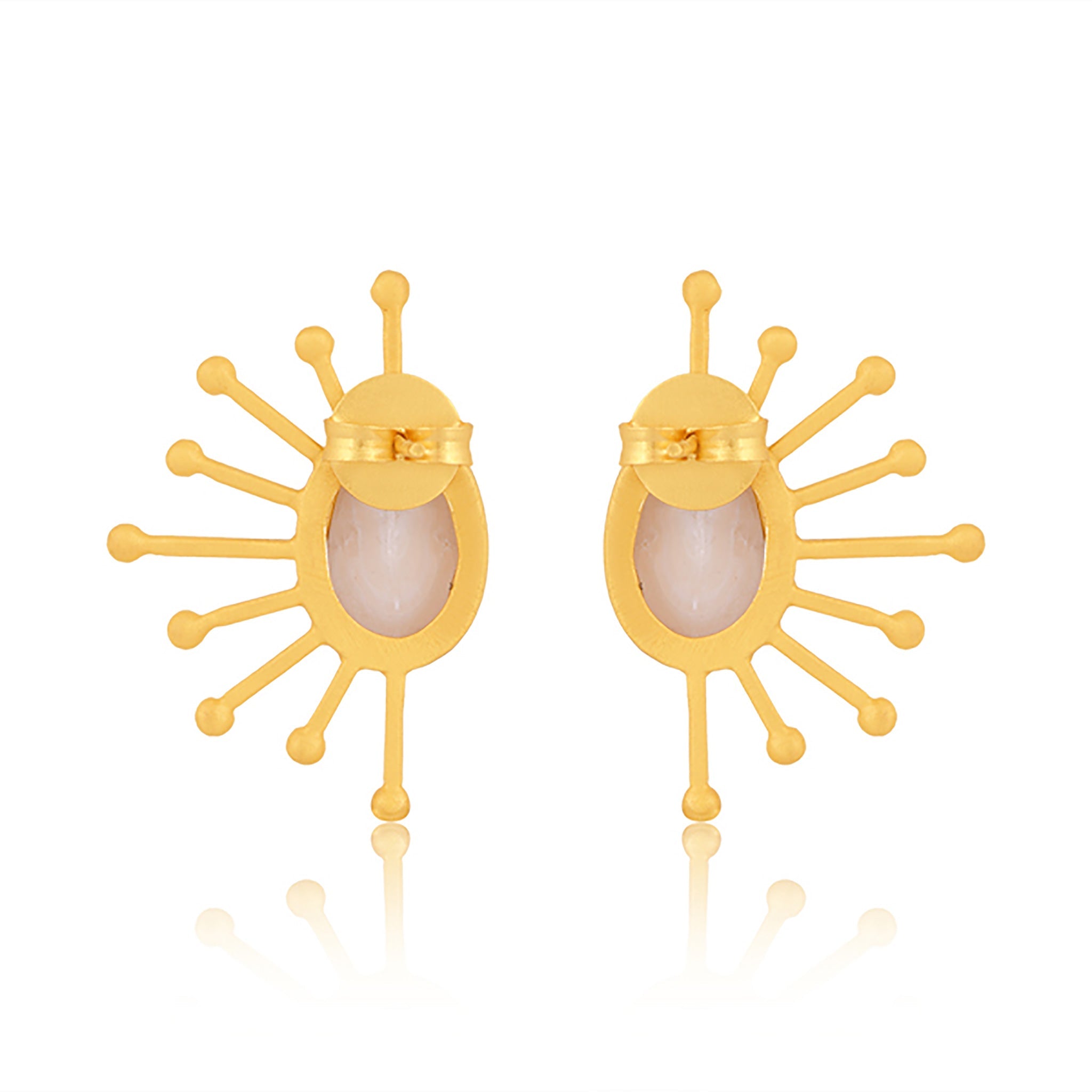 Ray of Sunshine Stud Earrings - Pearl by Christina Greene at Shirley Shoppe