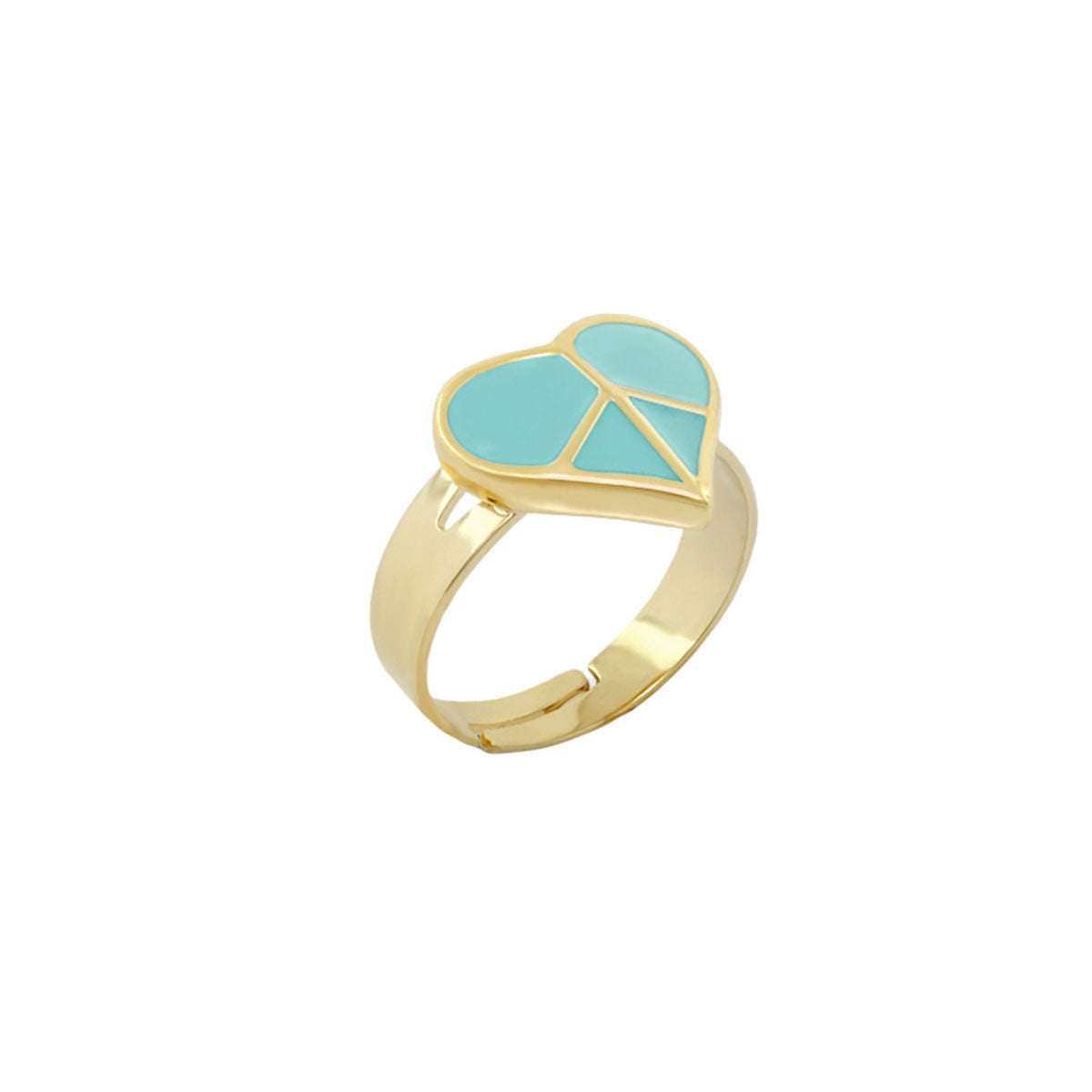 Peace Sign Girls Stackable Ring