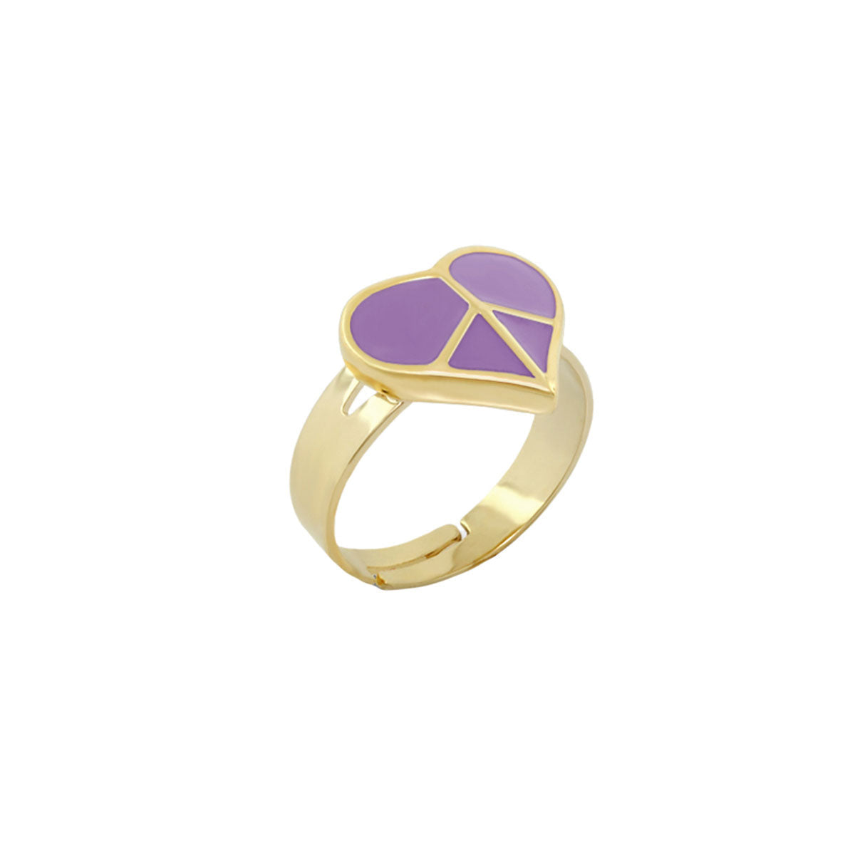 Peace Sign Girls Stackable Ring