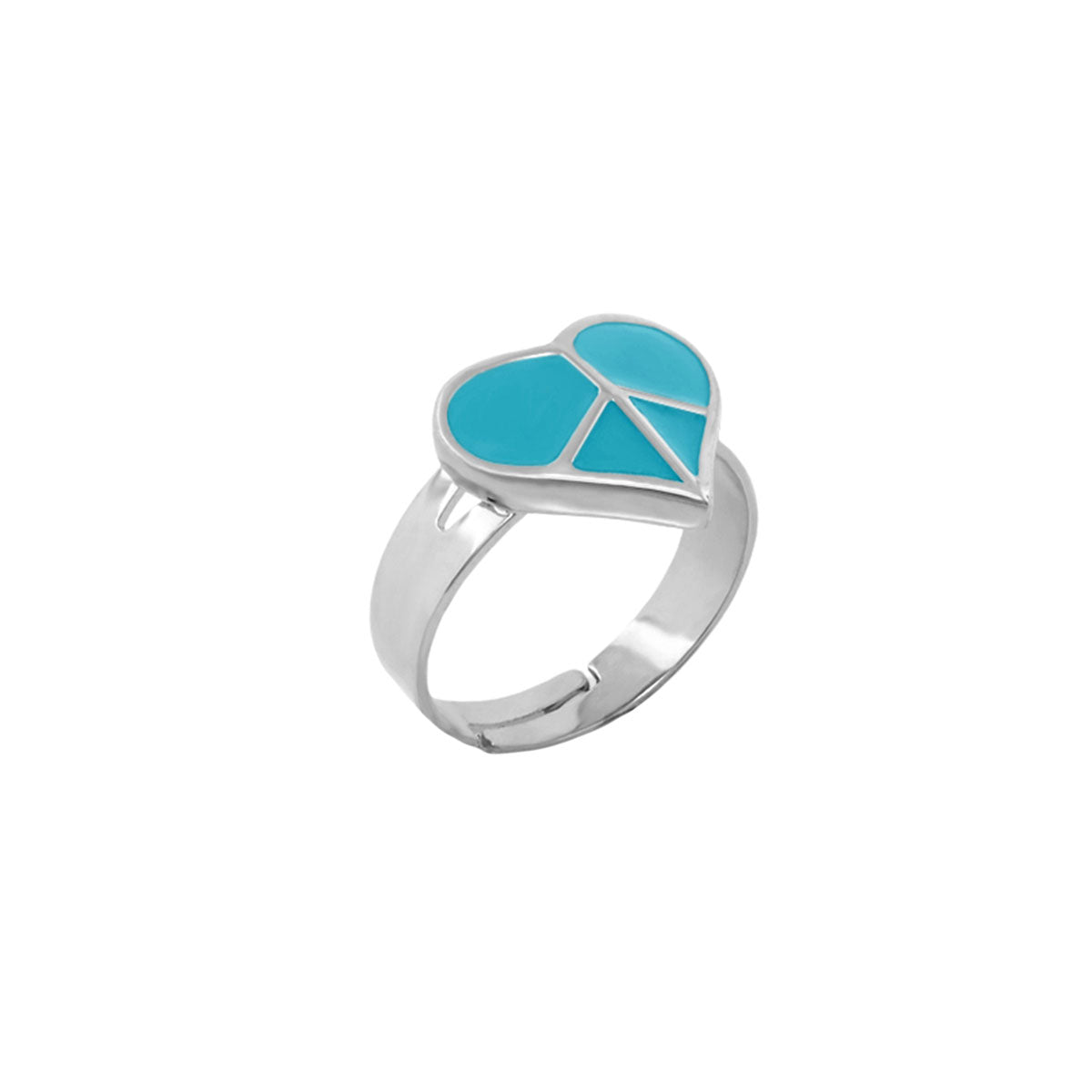 Peace Sign Girls Stackable Ring