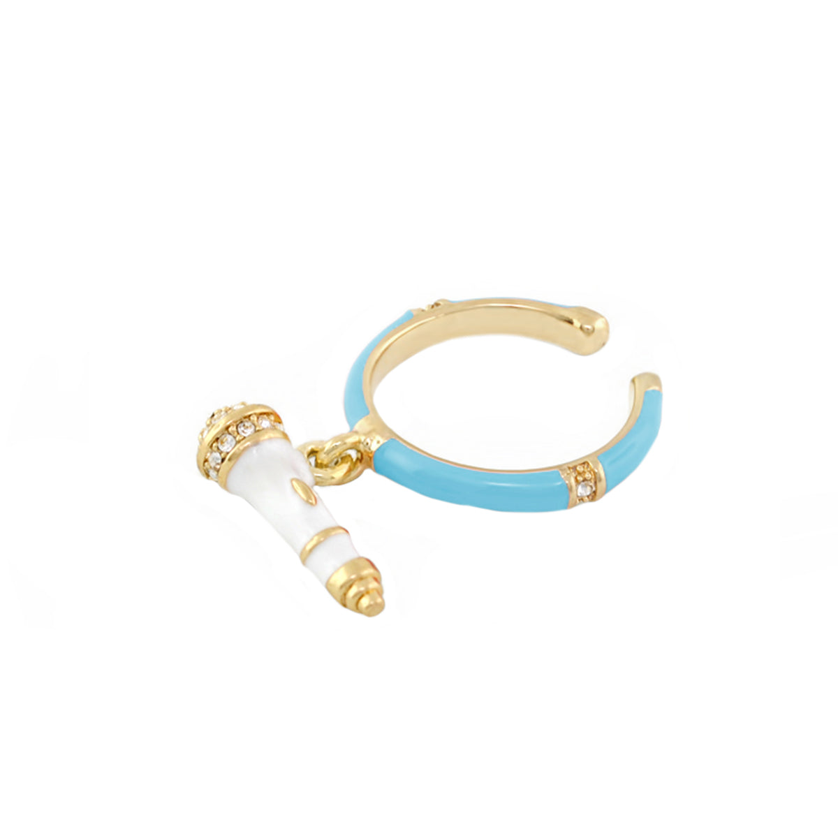 Ring With Microphone Charm