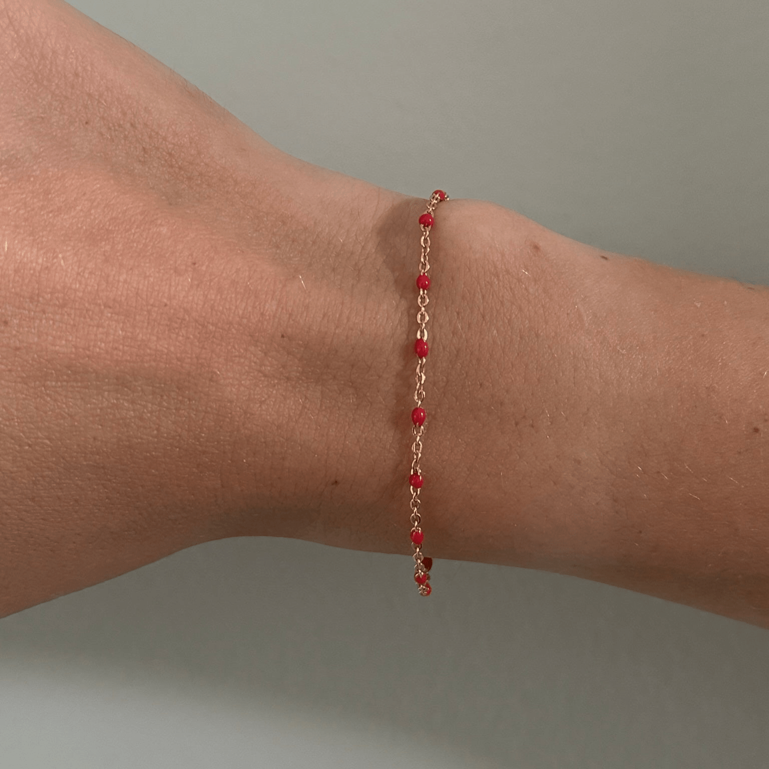 red daisy bracelet by Cuffed by Nano LLC at Shirley Shoppe