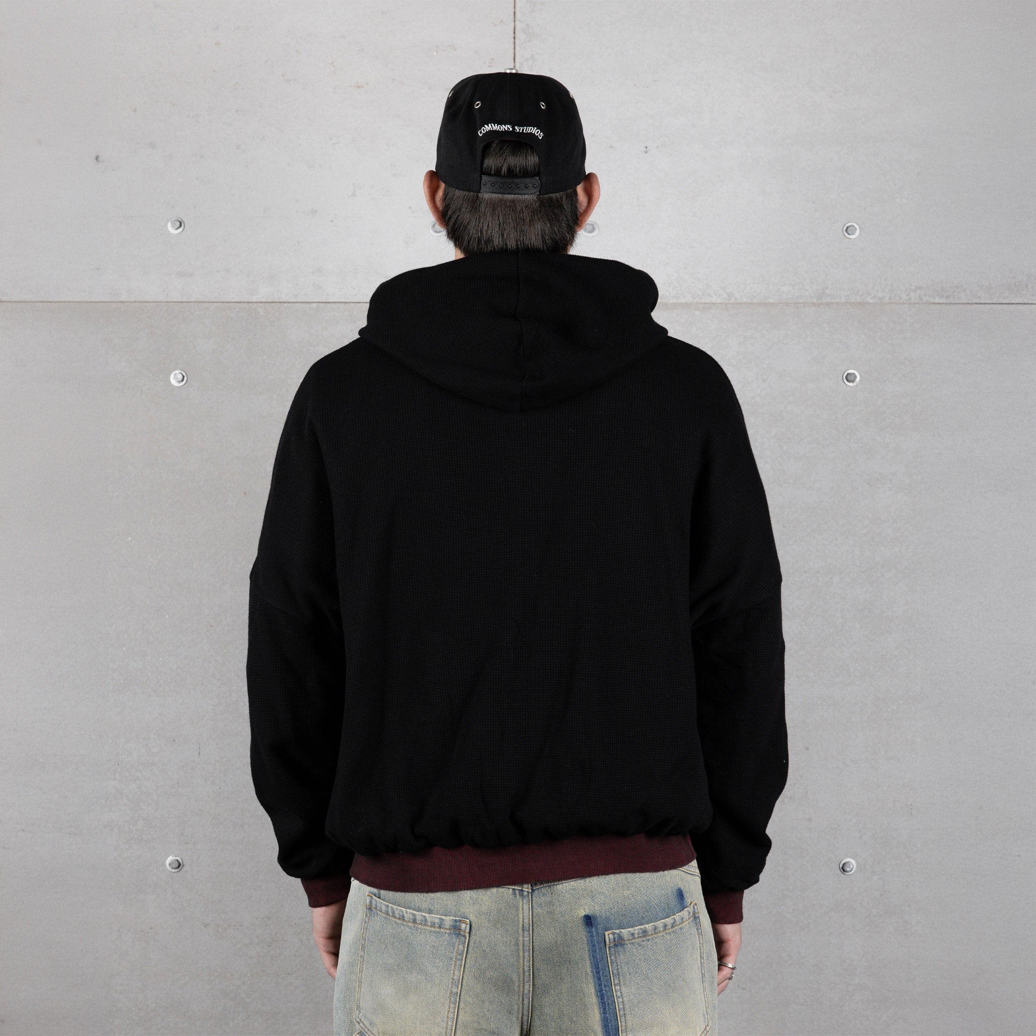 Commons Reversible Thermal Zip Up Hoodie Faded Plum/Black