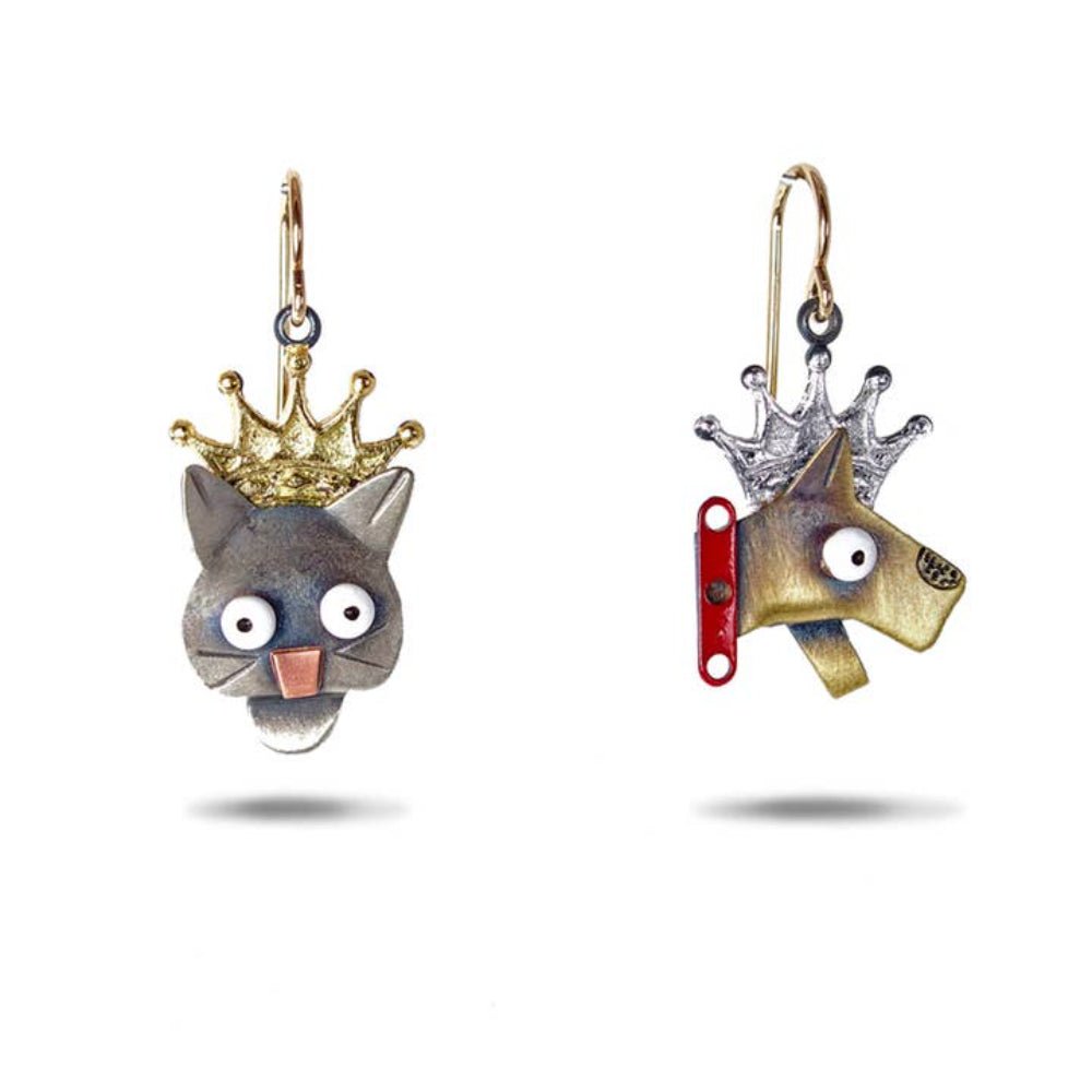 Reigning Cats and Dogs Earrings by Chickenscratch by Quirks! at Shirley Shoppe