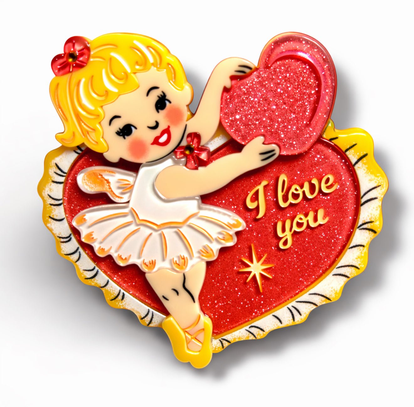 Retro Romance Brooch by 50's Vintage Dame x Lipstick & Chrome by Quirks! at Shirley Shoppe