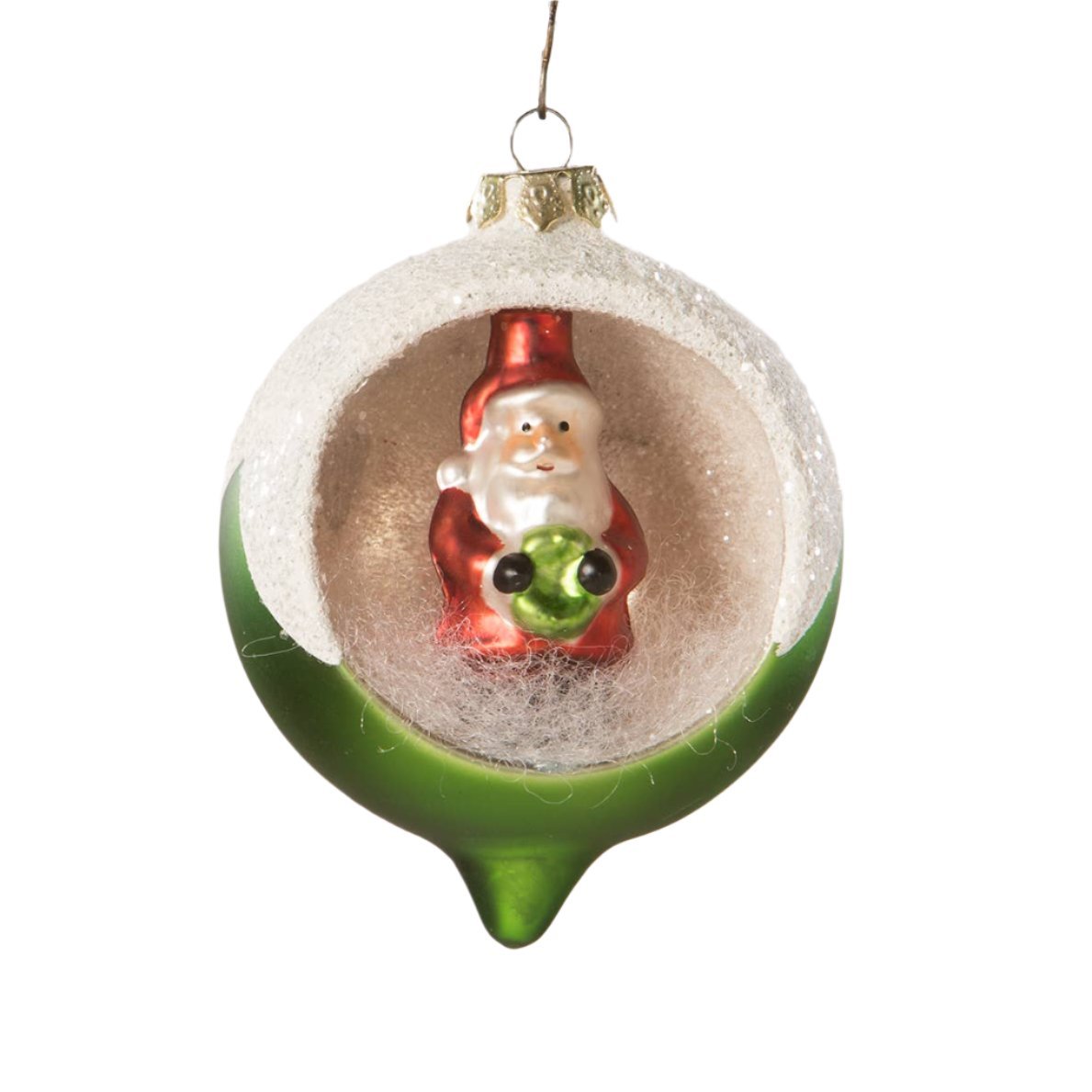 Retro Santa Indent Ornament by Bethany Lowe by Quirks! at Shirley Shoppe