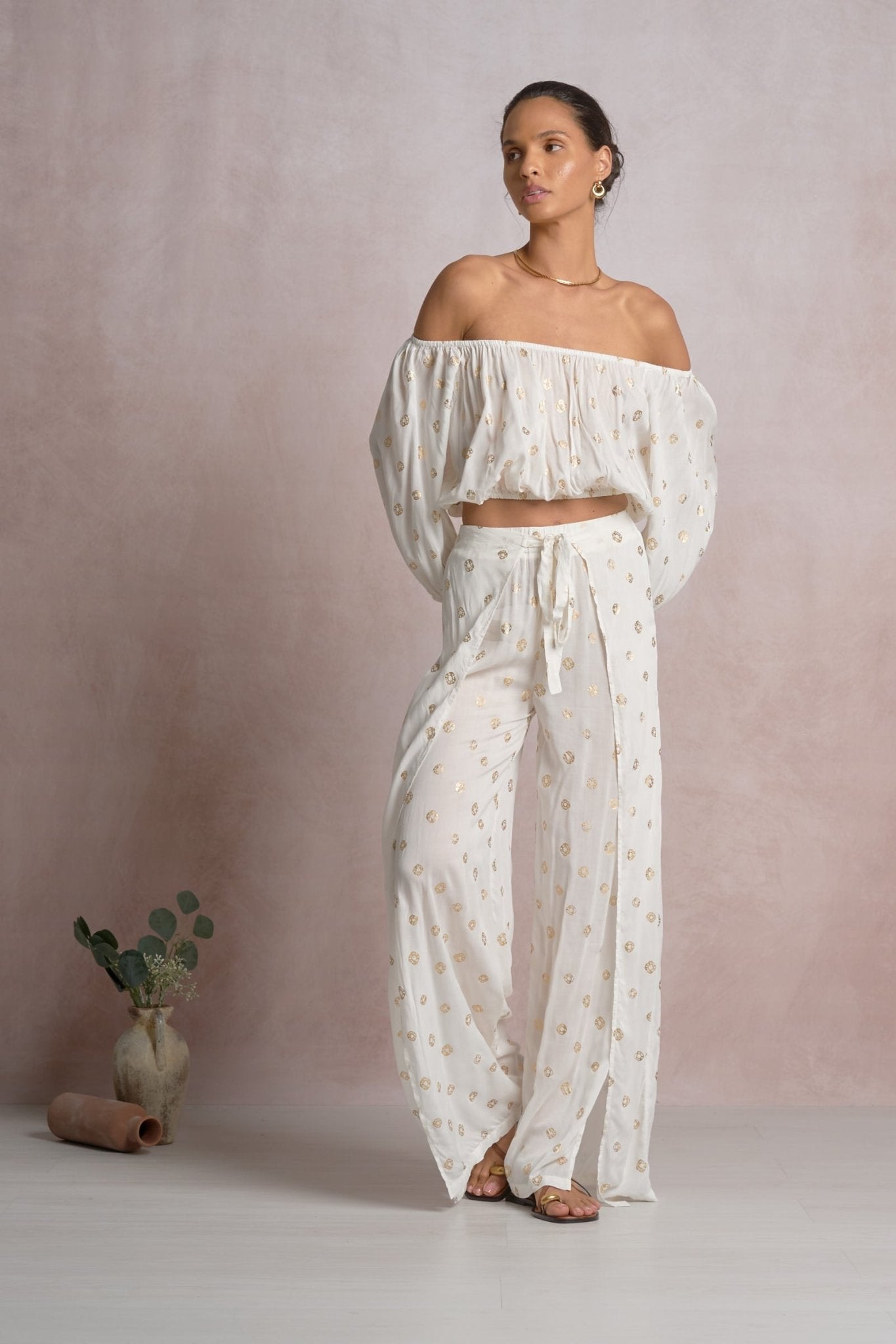 Romi Top White Polka by Shop Elan at Shirley Shoppe
