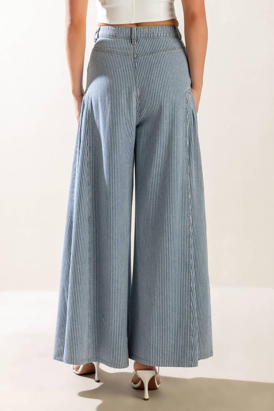 ROOFTOP ROMANCE DENIM PANTS by Flying Tomato at Shirley Shoppe