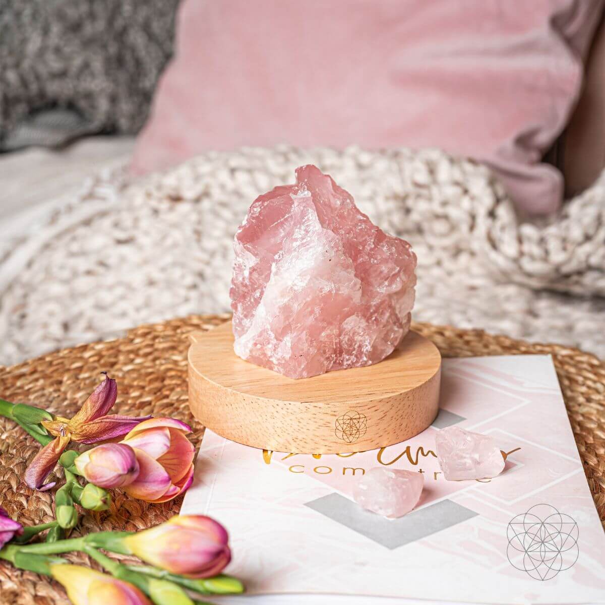 Rose Quartz Lamp of Compassion by Conscious Items at Shirley Shoppe